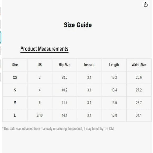 Floerns Elegant Button Front Fold Pleated Shorts, Size Small, NWT - Picture 5 of 7